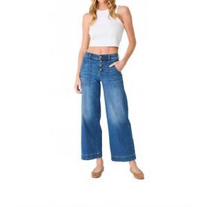 NEW LEVEL99 camille exposed button fly jeans in blue story